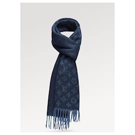 Autre Marque-LV Monogram gradient scarf new-Blue