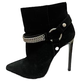 Saint Laurent-Classic Paris 80 Chain Harness Ankle Boot-Black,Silver hardware