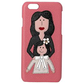 Dolce & Gabbana-Dolce & Gabbana Iphone 6 Funda para móvil en piel rosa-Rosa