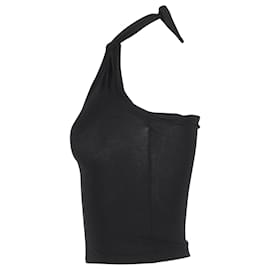 Max Mara-Max Mara Halter Top in Black Cotton-Black