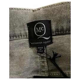 Alexander Mcqueen-McQ by Alexander McQueen Skinny Jeans in Grey Cotton Denim-Grey