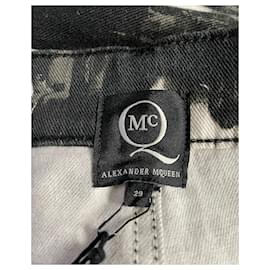 Alexander Mcqueen-McQ by Alexander McQueen Abstract Print Pants in Multicolor Cotton Denim-Multiple colors