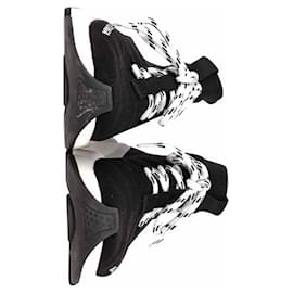 Balenciaga-Balenciaga Speed Lace-Up Sneakers in Black Knit Polyester-Black