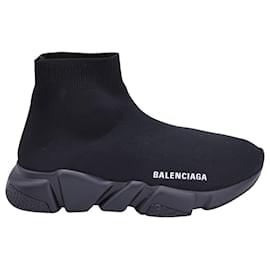 Balenciaga-Balenciaga Speed Recycled Knit Sneakers in Black Polyester-Black