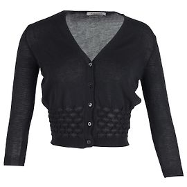 Cárdigan corto con botones Max Mara Sportmax de algodón negro Negro