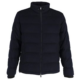 Ermenegildo Zegna Zegna 12milmil12 Down Jacket in Navy Blue Wool Navy blue