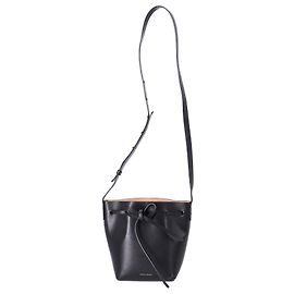 Mini bolsa balde com cordão Mansur Gavriel em couro preto Preto