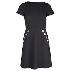 Moschino-Minivestido con detalle de botones de Moschino Boutique en poliéster negro-Negro