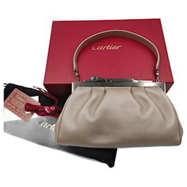 Cartier-Cartier Panthère handbag in champagne leather-Beige