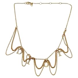 Dior-Collar de mujer Dior en metal dorado y pedrería.-Dorado