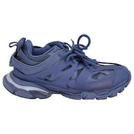 Autre Marque-Balenciaga Track 'Blue Pearl' Sneakers in Navy Blue Polyurethane-Blue,Navy blue