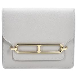 Hermès-Borsa Evercolor Mini Roulis 18-Bianco