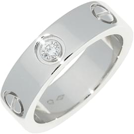 Cartier-Bague d'amour en platine et diamants-Argenté