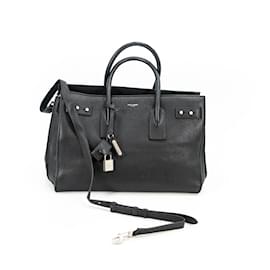 Yves Saint Laurent-Sac De Jour Leather Tote Bag-Black