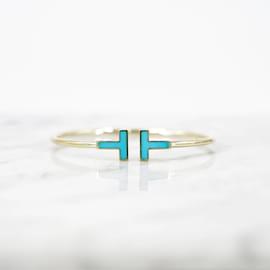 Tiffany & Co-18K T Turquoise Wire Bracelet-Golden