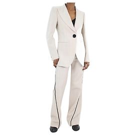 Petar Petrov Beige linen-blend suit set - size EU 36 Other