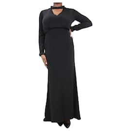 Emilio Pucci-Black beaded silk maxi dress - size UK 12-Black