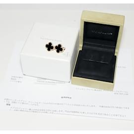 Van Cleef & Arpels-18k Boucles d'oreilles vintage Alhambra Onyx-Autre