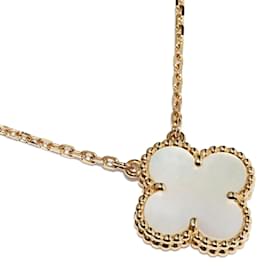 Van Cleef & Arpels-18Collier pendentif Alhambra vintage K-Doré