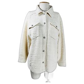 Ba&Sh Tweed Shirt Jacket White White