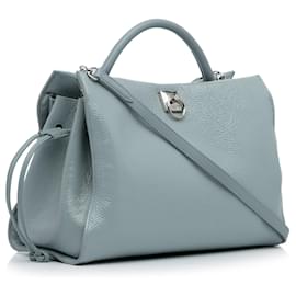 Mulberry-Mulberry Blue Large Iris Satchel-Blue,Light blue