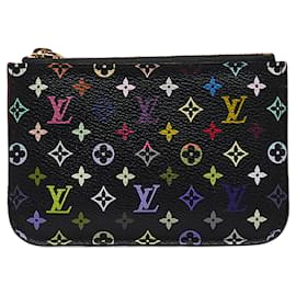 Louis Vuitton-Louis Vuitton Black Monogram Multicolore Pochette Cles-Black