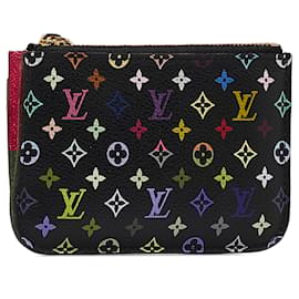 Louis Vuitton-Louis Vuitton Black Monogram Multicolore Pochette Cles-Black