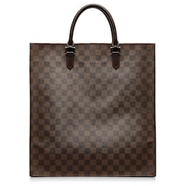 Louis Vuitton-Louis Vuitton Brown Damier Ebene Sac Plat-Brown