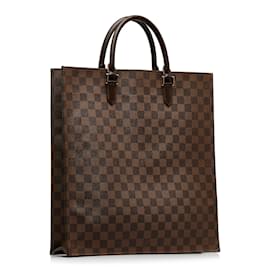 Louis Vuitton-Louis Vuitton Brown Damier Ebene Sac Plat-Brown