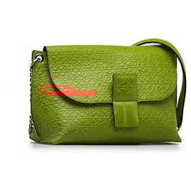 Loewe-Loewe Red Anagram Avenue Crossbody Bag-Red