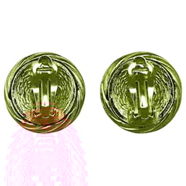 Chanel-Boucles d'oreilles à clip CC en or Chanel-Doré