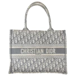 Dior-Dior Gray Medium Oblique Book Tote-Grey