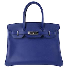 Hermès-Hermès Bleu Epsom Birkin 30-Bleu
