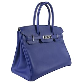 Hermès-Hermes Blue Epsom Birkin 30-Blue