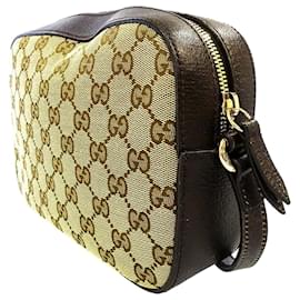 Gucci-Gucci Brown GG Canvas Webby Bee-Brown