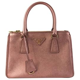 Prada-Prada Pink Mini Saffiano Lux Galleria lined Zip-Pink