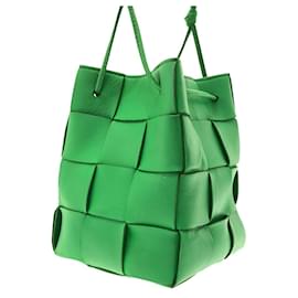 Bottega Veneta-Bottega Veneta Green Small Intrecciato Cassette Bucket Bag-Green