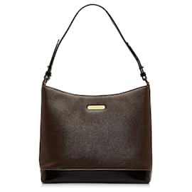 Burberry-Burberry Brown Leather Shoulder Bag-Brown