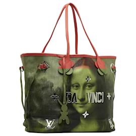 Louis Vuitton-Louis Vuitton Brown 2017 Masters Collection Neverfull Jeff Koons Da Vinci MM-Brown