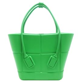 Bottega Veneta-Bottega Veneta Green Mini Rubber Arco Shopping Bag-Green