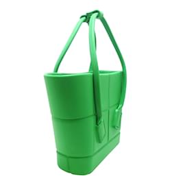 Bottega Veneta-Bottega Veneta Green Mini Rubber Arco Shopping Bag-Green