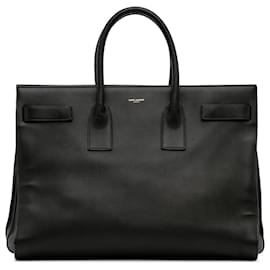 Saint Laurent-Saint Laurent Black Large Sac De Jour-Black