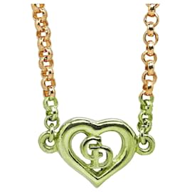 Dior-Dior Gold Heart Logo Bracelet-Golden