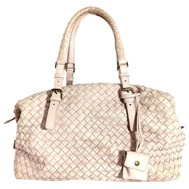 Bottega Veneta-Bottega Veneta Pink Intrecciato Montaigne-Pink