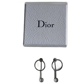 Boucles d'oreilles Dior argentées Argenté