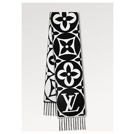 Louis Vuitton Lv Schal-Medaillon neu Schwarz