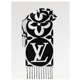 Louis Vuitton-Medallón de bufanda Lv nuevo-Negro