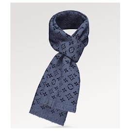 Louis Vuitton-Bufanda clásica LV Monogram azul-Azul