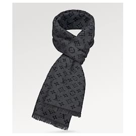 Louis Vuitton-Lenço LV Monogram cinza escuro-Cinza