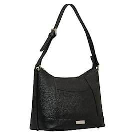 Burberry-Leather Shoulder Bag-Black